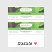 Peppermint Essenzielle Öle Duftstoff Flaschenetike Aufkleber (Blatt)