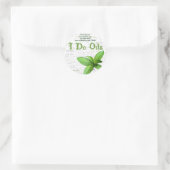Peppermint-Etikett "I Do Oils" Runder Aufkleber (Tasche)