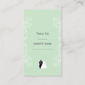 Peppermint farbige Braut- und Bauernzeitung Platzkarte (Vorderseite)