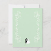 Peppermint farbige Braut- und Bauernzeitung RSVP Karte (Rückseite)