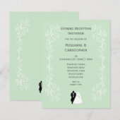 Peppermint farbige Braut- und Bauernzeitung RSVP Karte (Vorne/Hinten)