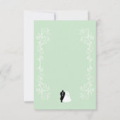 Peppermint farbige Braut- und Bauernzeitung RSVP Karte (Rückseite)