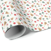 Peppermint Forest Whimsistische Weihnachten Geschenkpapier (Rolleneckpunkt)