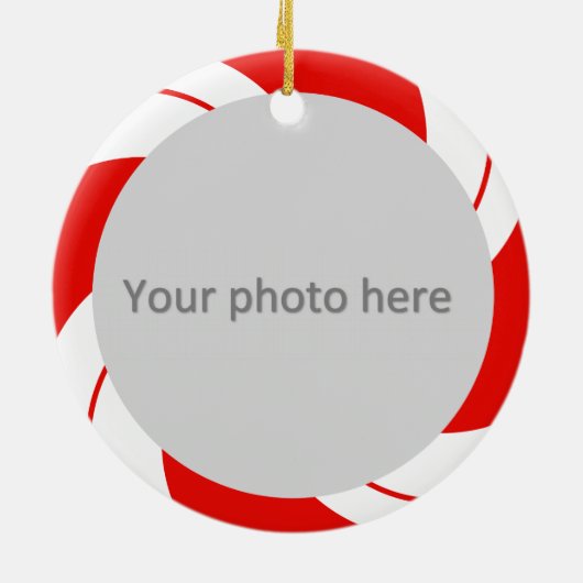 Peppermint Foto Ornament (Hinten)