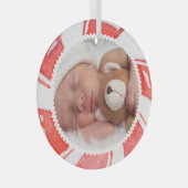 Peppermint-Foto-Rahmen | Niedlicher Weihnachtsurla Ornament Aus Glas (Vorderseite Rechts)