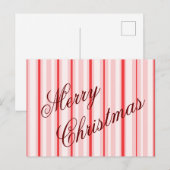 Peppermint Frohe Weihnachtskarte Postkarte (Vorne/Hinten)