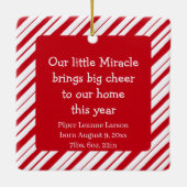 Peppermint für das erste Weihnachtsjubiläum von Ne Keramikornament (Rückseite)