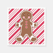 Peppermint Gingerbread Boy Napkins Serviette (Vorderseite)
