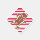 Peppermint Gingerbread Boy Napkins Serviette (Ecke)