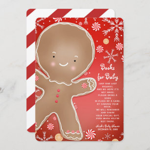 Peppermint Gingerbread Man Holiday Book Request Einladung