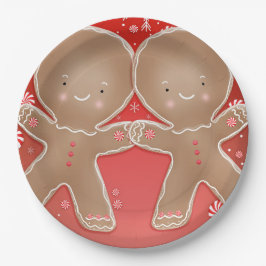 Peppermint Gingerbread Twins Birthday Party Pappteller