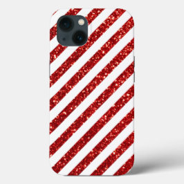 Peppermint Glitzer Red White Christmas Girl Case-Mate iPhone Hülle