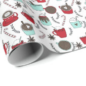 Peppermint Heiße Schokolade Weihnachten Geschenkpapier (Rolleneckpunkt)