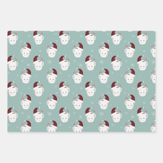 Peppermint Heiße Schokolade Weihnachtsgeschenk Wra Geschenkpapier Set (Vorderseite 2)