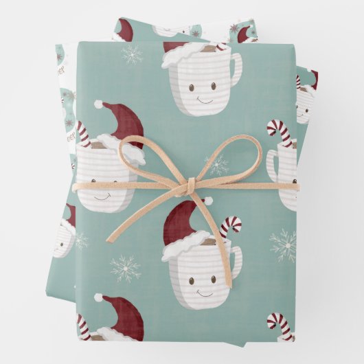 Peppermint Heiße Schokolade Weihnachtsgeschenk Wra Geschenkpapier Set (Beispiel)