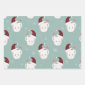 Peppermint Heiße Schokolade Weihnachtsgeschenk Wra Geschenkpapier Set (Vorderseite)