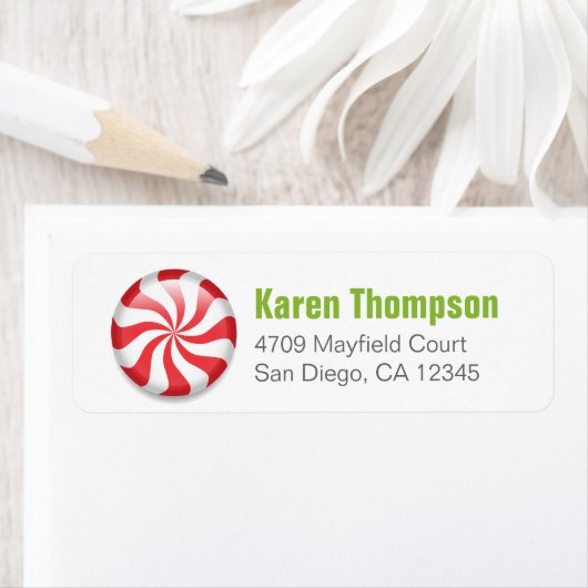Peppermint Holiday Address Labels (Insitu)