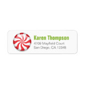 Peppermint Holiday Address Labels (Vorne)