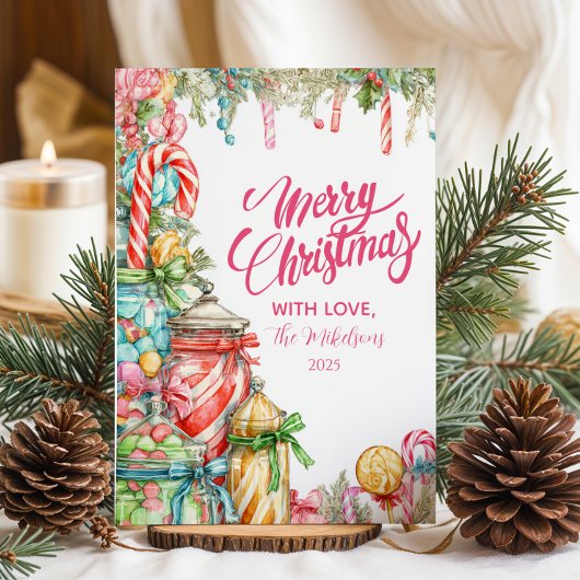 Peppermint Holiday Feiertagskarte