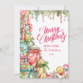 Peppermint Holiday Feiertagskarte (Vorderseite)