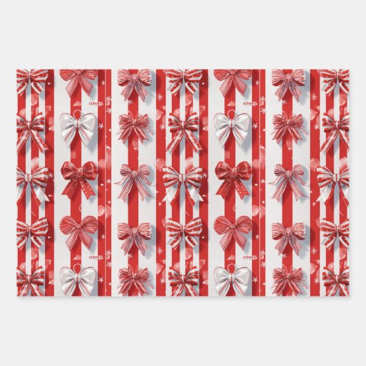 Peppermint Holidays Geschenkpapier Set (Vorderseite 3)