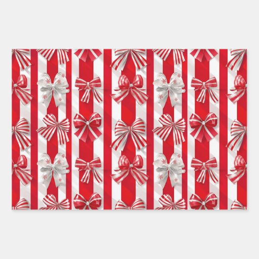 Peppermint Holidays Geschenkpapier Set (Vorderseite)