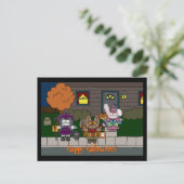 Peppermint Hollow Arrangierbare Halloween-Postkart Postkarte (Stehend Vorderseite)