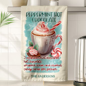 Peppermint Hot Chocolate Weihnachtscocktail Rezept Geschirrtuch