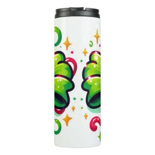 Peppermint Joy: Holiday Candy Character Thermosbecher (Rückseite)