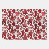 Peppermint Kariert Holiday Wrapping Paper Sheets Geschenkpapier Set (Vorderseite)