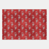 Peppermint Kariert Holiday Wrapping Paper Sheets Geschenkpapier Set (Vorderseite)