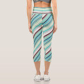 Peppermint Kaskade gestreift Capri Leggings (Rückseite)