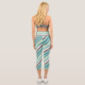 Peppermint Kaskade gestreift Capri Leggings (Rückseite)
