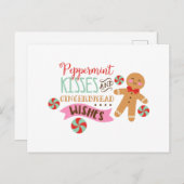 Peppermint Kisses Postkarte (Vorne/Hinten)