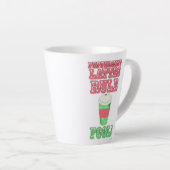 Peppermint Latte Funny Niedlicher Cartoon Slogan Milchtasse (Rechte Ecke)