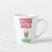 Peppermint Latte Funny Niedlicher Cartoon Slogan Milchtasse (Rechts)
