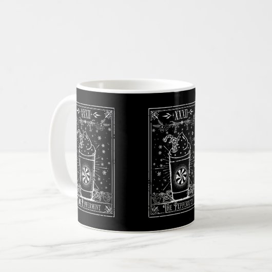 Peppermint Latte-Tarot-Karte Kaffeetasse (Vorderseite Links)