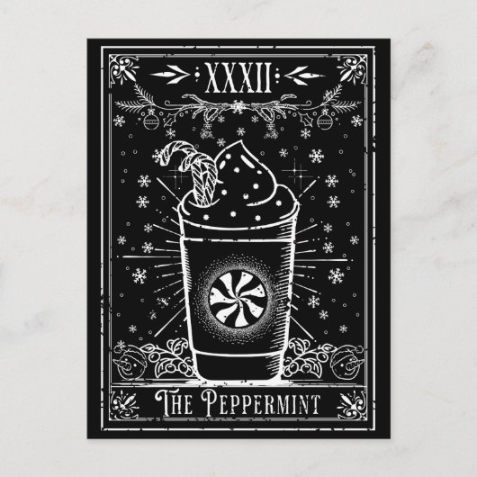 Peppermint Latte-Tarot-Karte Postkarte (Vorderseite)