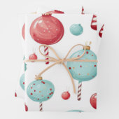 Peppermint Lollipop SweetShop Weihnachten Geschenkpapier Set (Beispiel)