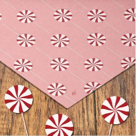 Peppermint Lollipops Pink Holiday Tissue Seidenpapier