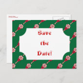 Peppermint Lollipops Save the Date Postkarte (Vorne/Hinten)