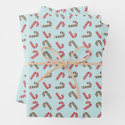 Peppermint Magic: Weihnachts Candy Cane Geschenkpa Geschenkpapier Set (Beispiel)