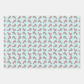 Peppermint Magic: Weihnachts Candy Cane Geschenkpa Geschenkpapier Set (Vorderseite)