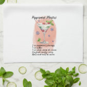 Peppermint Martini Cocktail Rezept Geschirrtuch (Gefaltet)