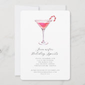 Peppermint Martini Holiday Cocktail Party Einladung (Vorderseite)