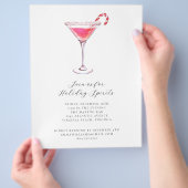 Peppermint Martini Holiday Cocktail Party laden Flyer (Hand)