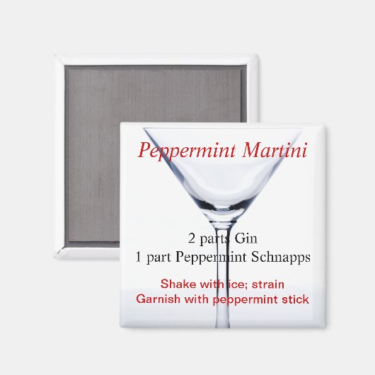 Peppermint Martini Magnet (Vorderseite/Rückseite)