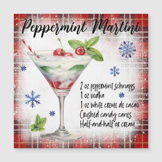 Peppermint Martini Magnetkarte (Vorderseite)