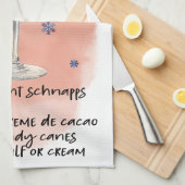 Peppermint Martini Rezept Weihnachtsdesign Geschirrtuch (Viertel Falte)