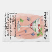 Peppermint Martini Rezept Weihnachtsdesign Geschirrtuch (Horizontal)